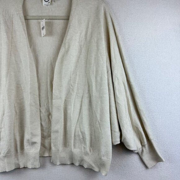NWT Anthropologie Akemi + Kin Cream Cardigan One Size Balloon Lagenlook Casual - Picture 3 of 8